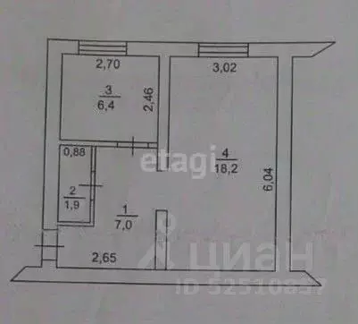 1-к кв. Башкортостан, Ишимбай ул. Чкалова, 3 (30.0 м) - Фото 2