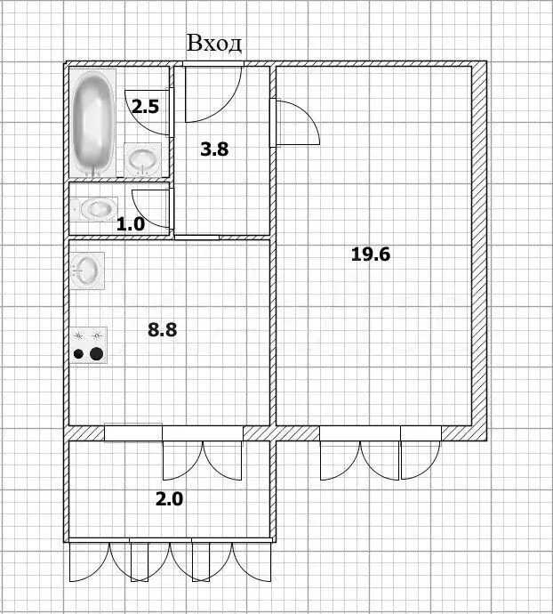 1-к. квартира, 37,7 м, 9/9 эт. - Фото 0