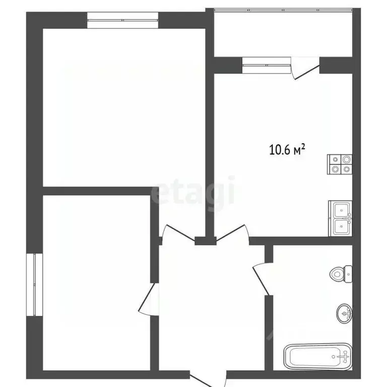 2-к кв. Пермский край, Пермь ул. Карпинского, 50 (39.6 м) - Фото 2