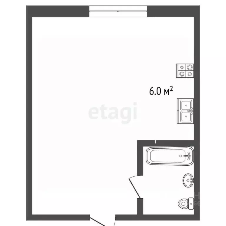 1-к кв. Томская область, Томск ул. Ивана Черных, 89 (12.0 м) - Фото 2