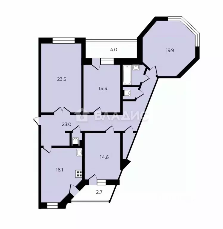 4-к кв. Московская область, Бронницы Марьинский мкр, 1 (119.7 м) - Фото 2
