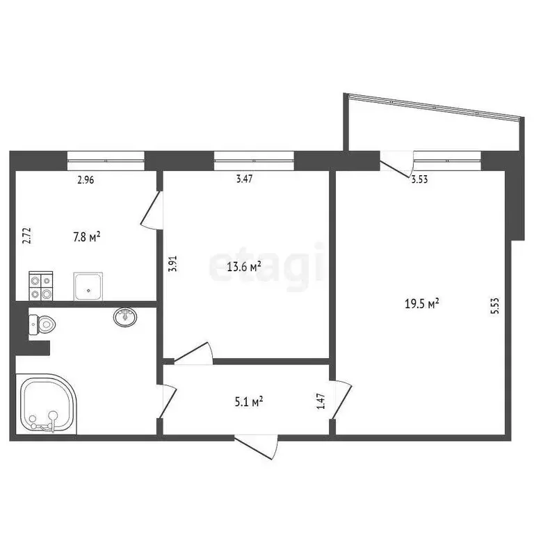2-комнатная квартира: Вологда, Фрязиновская улица, 32 (52.6 м) - Фото 0