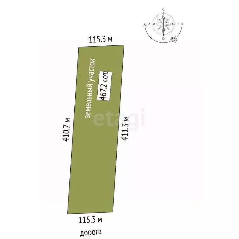 Участок в Крым, Симферопольский район, Трудовское с/пос, с. Дружное  ... - Фото 2