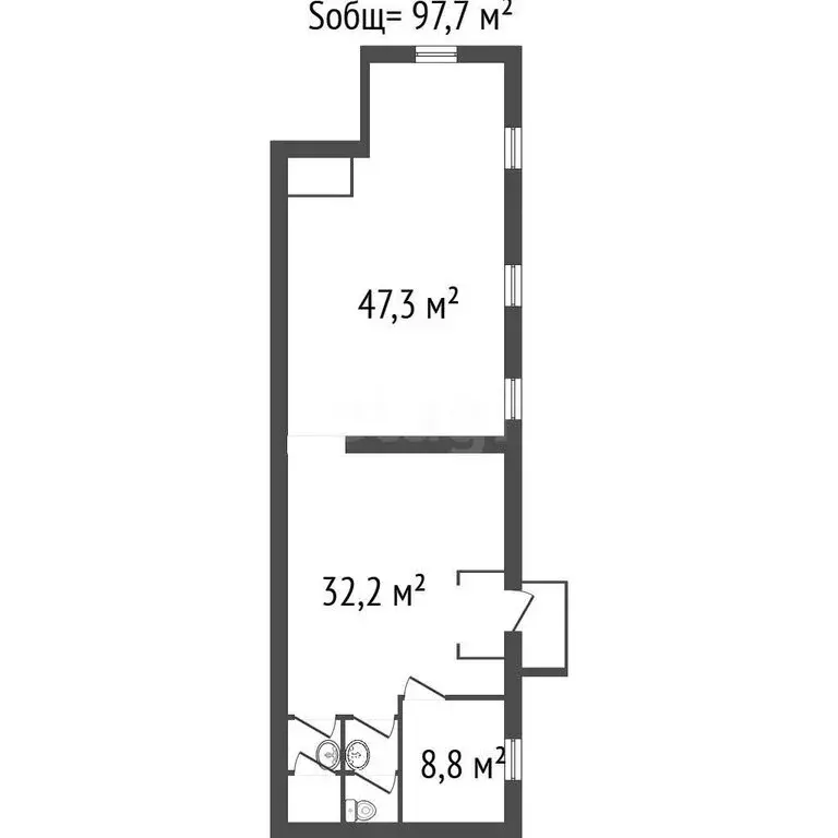 Офис (97.7 м) - Фото 1