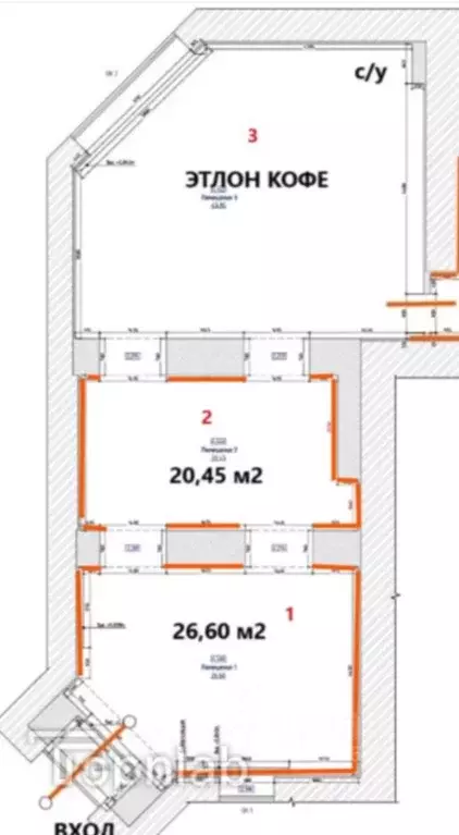 Торговая площадь в Санкт-Петербург просп. Науки, 19К2 (47 м) - Фото 2