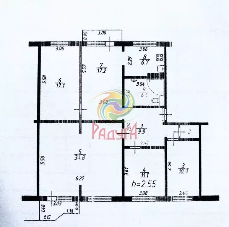 5-к кв. Ивановская область, Кохма ул. Ивановская, 69К3 (115.1 м) - Фото 2