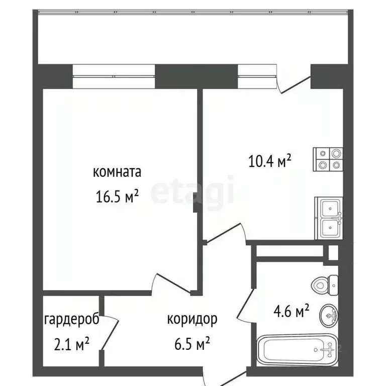1-к кв. Забайкальский край, Чита ул. Тимирязева, 23 (40.2 м) - Фото 2