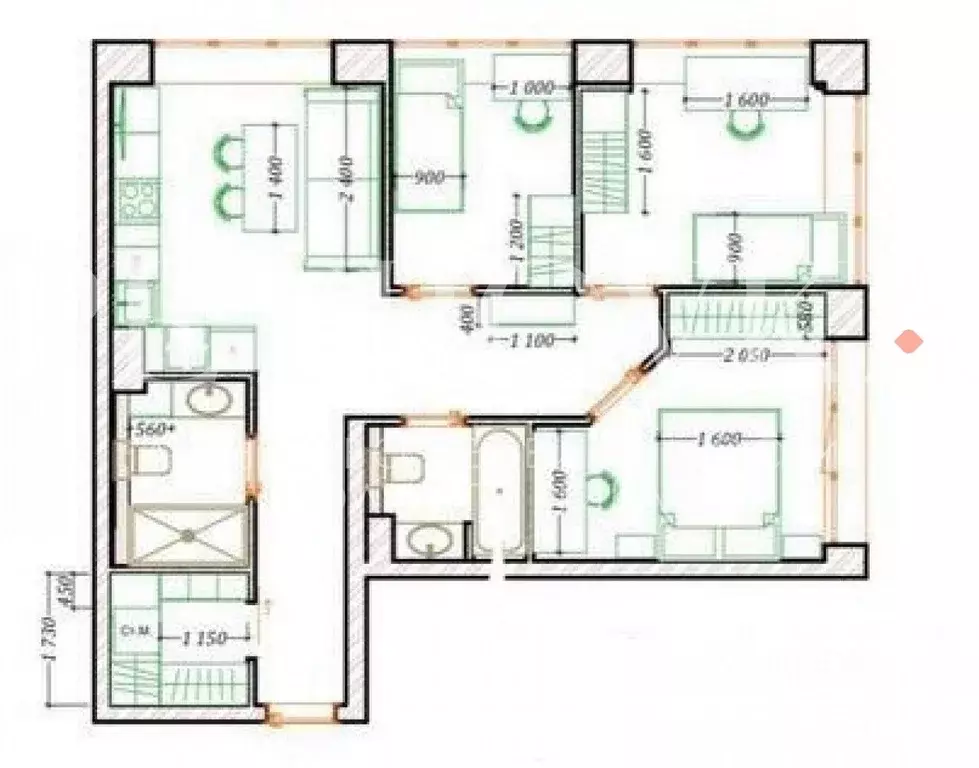 3-к кв. Москва ул. Академика Челомея, 1А (65.0 м) - Фото 2