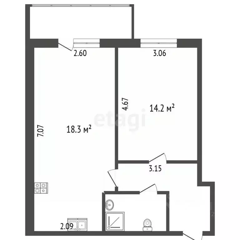 1-к кв. Вологодская область, Вологда ул. Возрождения, 82А (40.5 м) - Фото 0