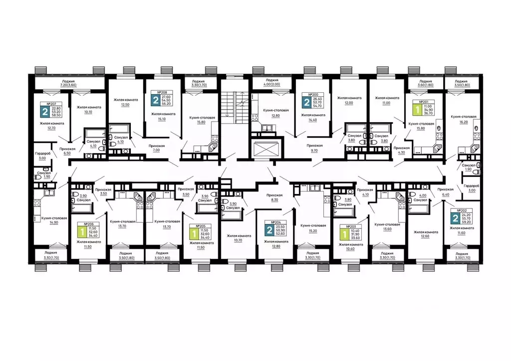 2-к кв. Адыгея, Тахтамукайский район, Яблоновский пгт  (58.5 м) - Фото 2