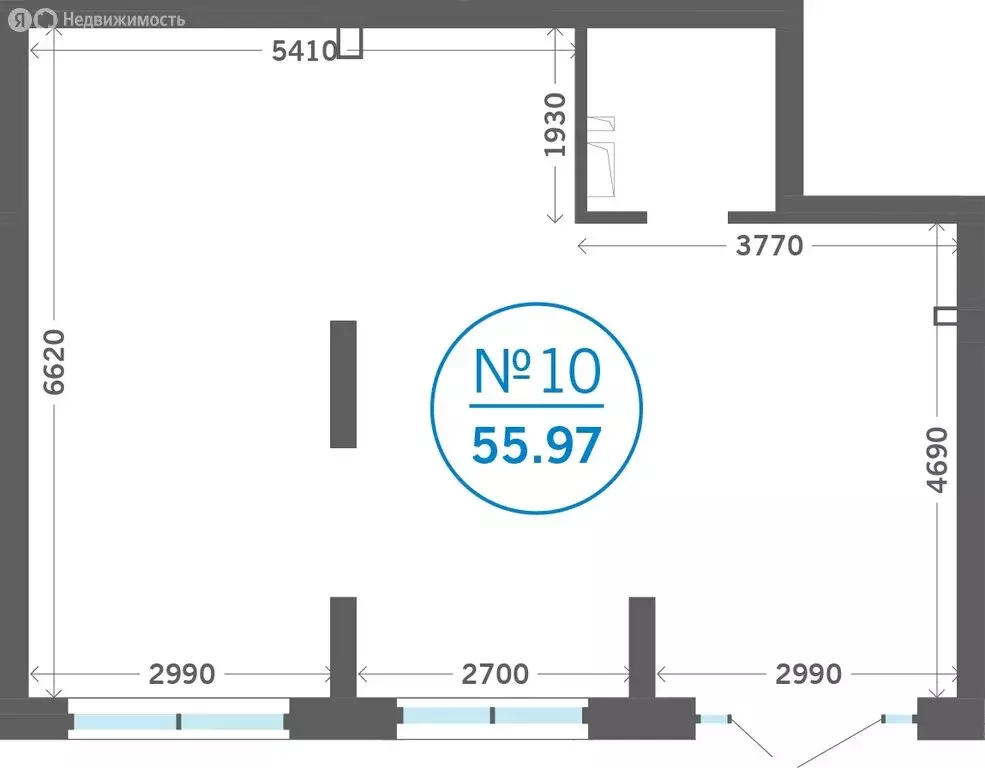 Помещение свободного назначения (55.97 м) - Фото 1