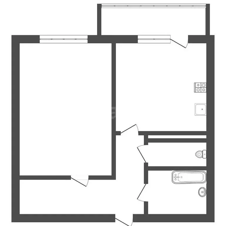 1-комнатная квартира: Всеволожск, микрорайон Южный, улица ... - Фото 1