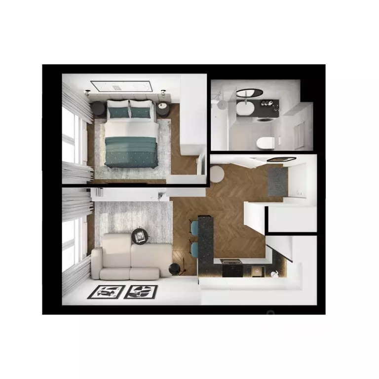 1-к кв. Московская область, Мытищи Яуза Парк жилой комплекс, к12 (32.2 ... - Фото 2