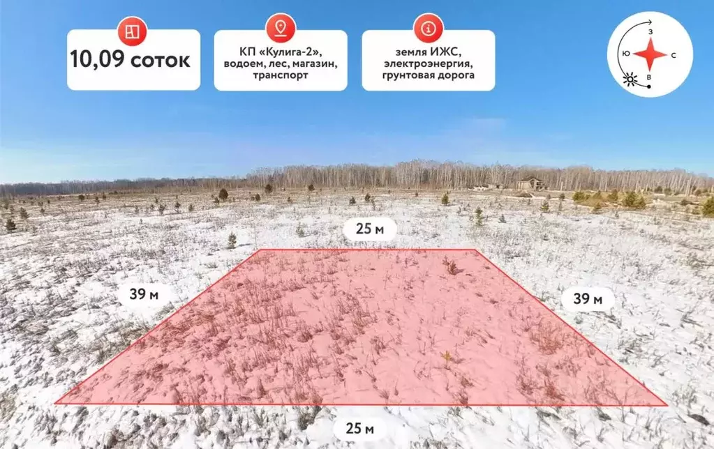 Участок в Тюменская область, Тюменский муниципальный округ, Каменское ... - Фото 1