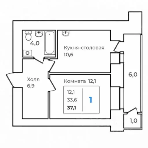 1-к кв. Амурская область, Благовещенск Зейский Бульвар жилой комплекс ... - Фото 0