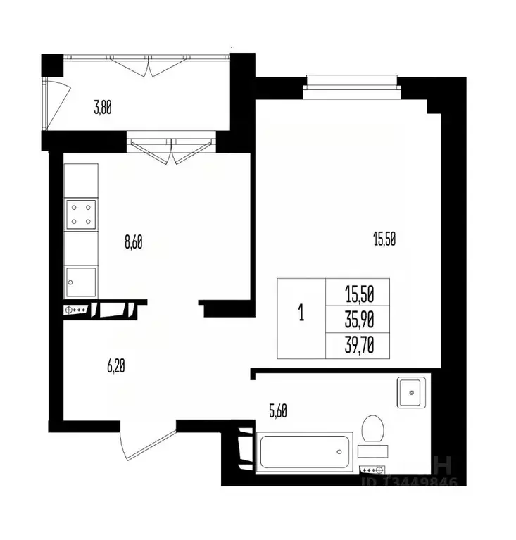 Свободной планировки кв. Волгоградская область, Волгоград 131-й мкр, ... - Фото 1