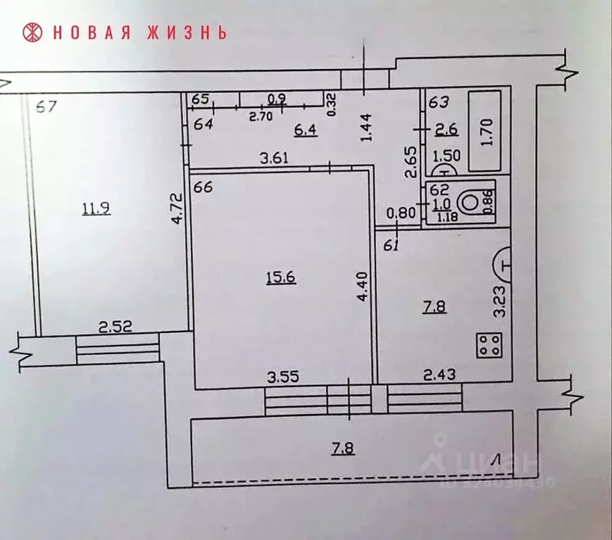 2-к кв. Самарская область, Самара ул. Стара-Загора, 161 (46.0 м) - Фото 1