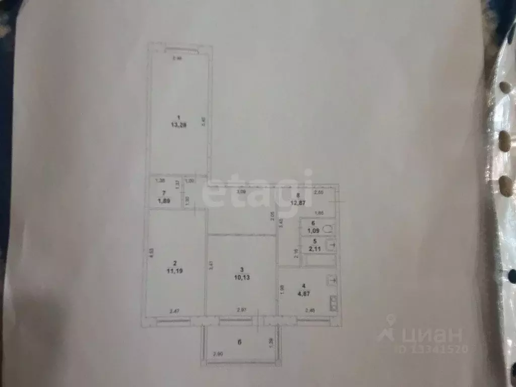 3-к кв. Ульяновская область, Ульяновск Октябрьская ул., 47 (57.4 м) - Фото 2