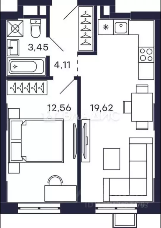1-к кв. Московская область, Красногорск ул. Большая Воскресенская, 5 ... - Фото 2