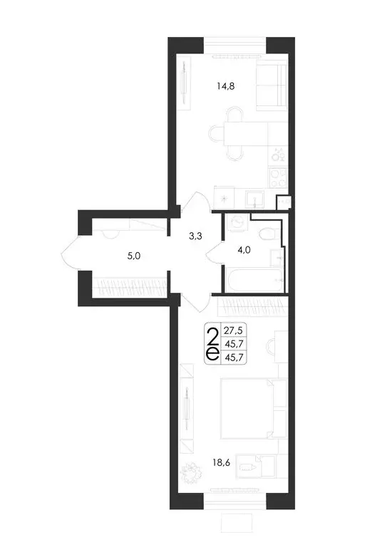 2-комнатная квартира: Воронеж, улица Шишкова, 140Б/23 (45.7 м) - Фото 0