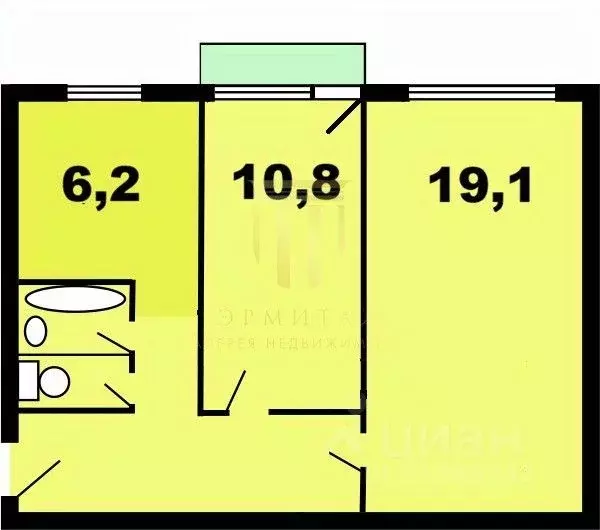 2-к кв. Санкт-Петербург ул. Замшина, 9 (45.6 м) - Фото 2