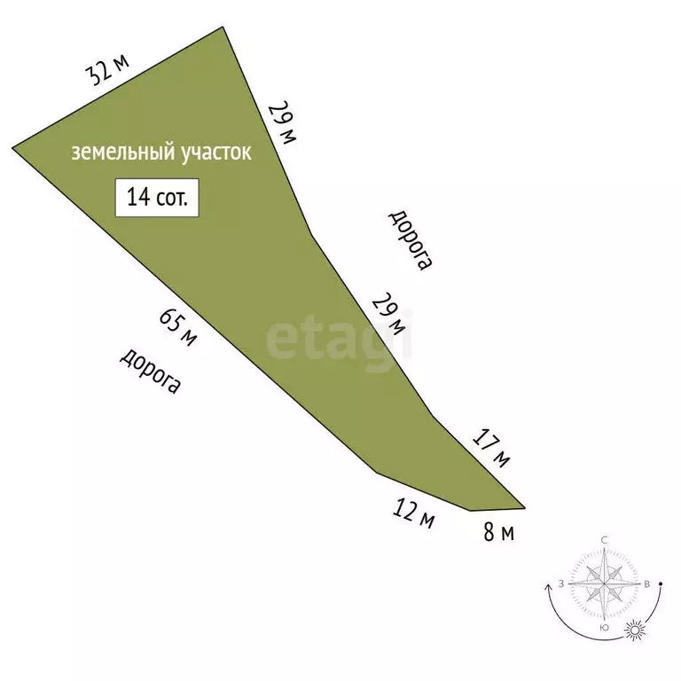 Участок в Мысовое, Школьная улица (14 м) - Фото 1