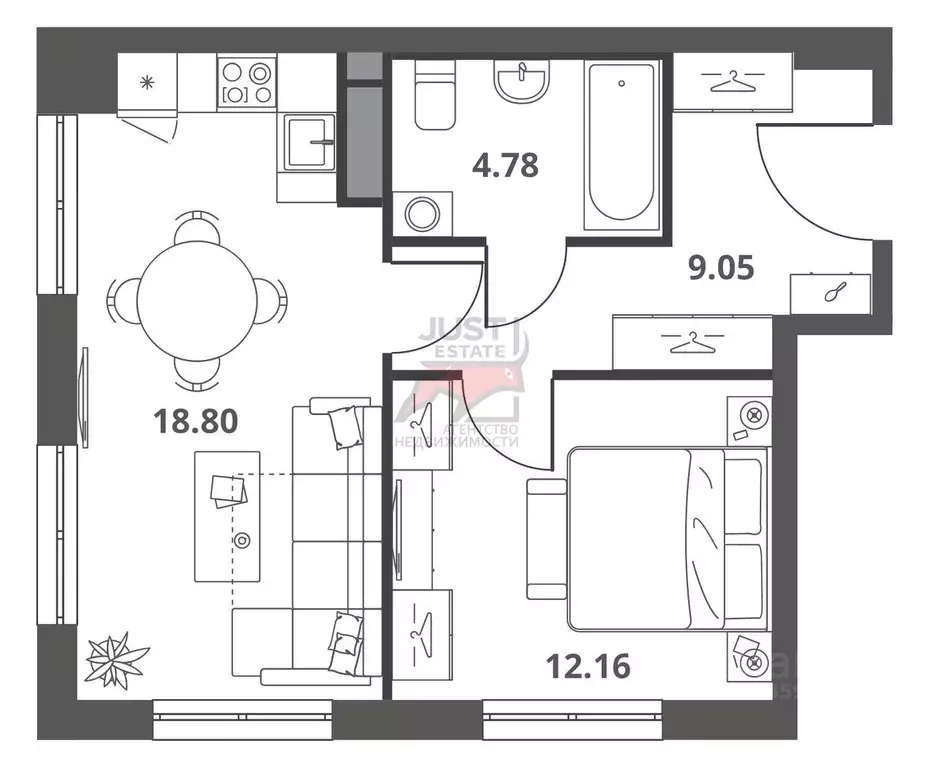2-к кв. Москва Дмитровское ш., 75/77 (40.1 м) - Фото 2
