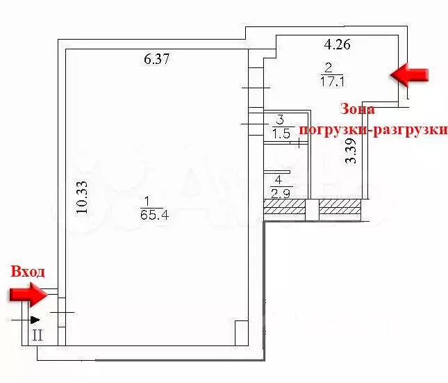 Аренда помещения свободного назначения 87 м2 - Фото 1