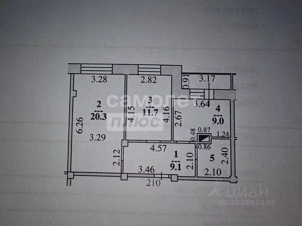 2-к кв. Липецкая область, Липецк ул. Осканова, 6 (54.6 м) - Фото 2