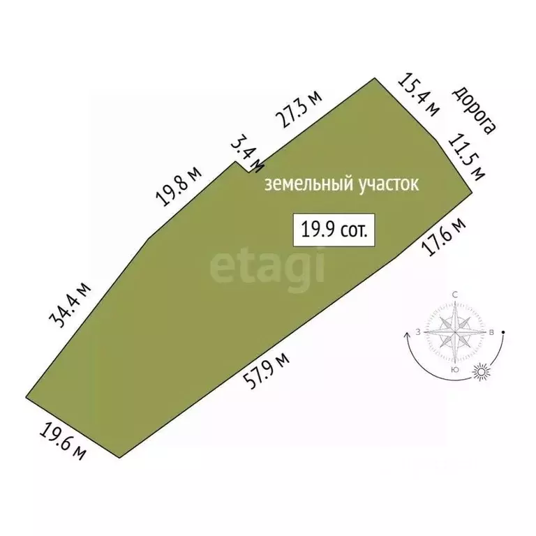 Участок в Кемеровская область, Кемеровский муниципальный округ, д. ... - Фото 2