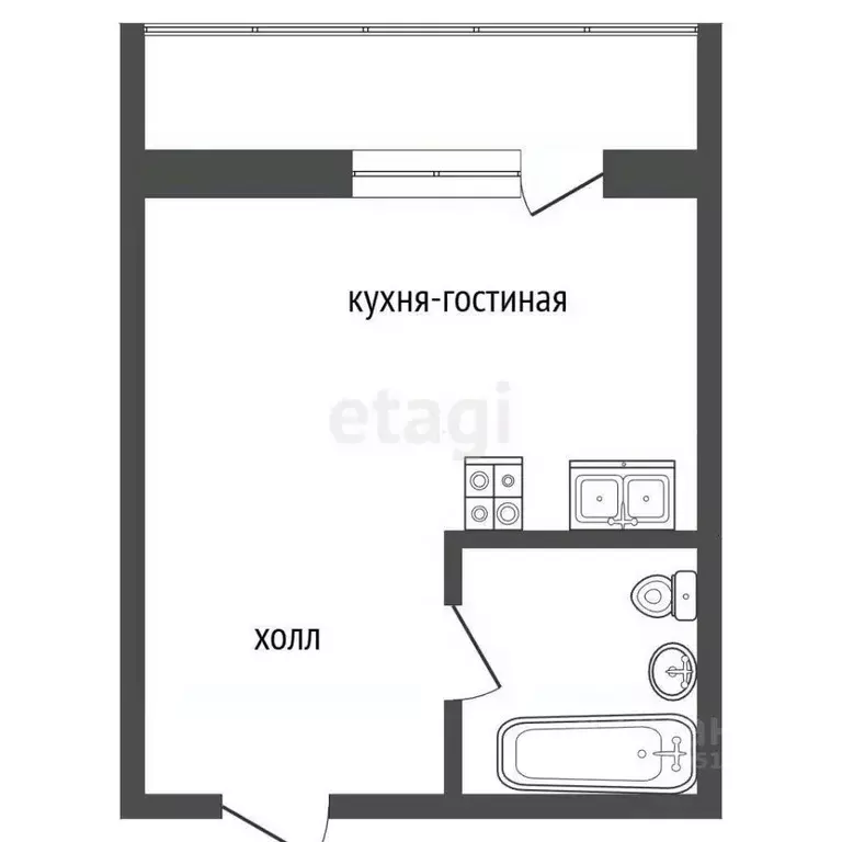 Студия Ростовская область, Аксай ул. Речников, 18к4 (31.0 м) - Фото 2