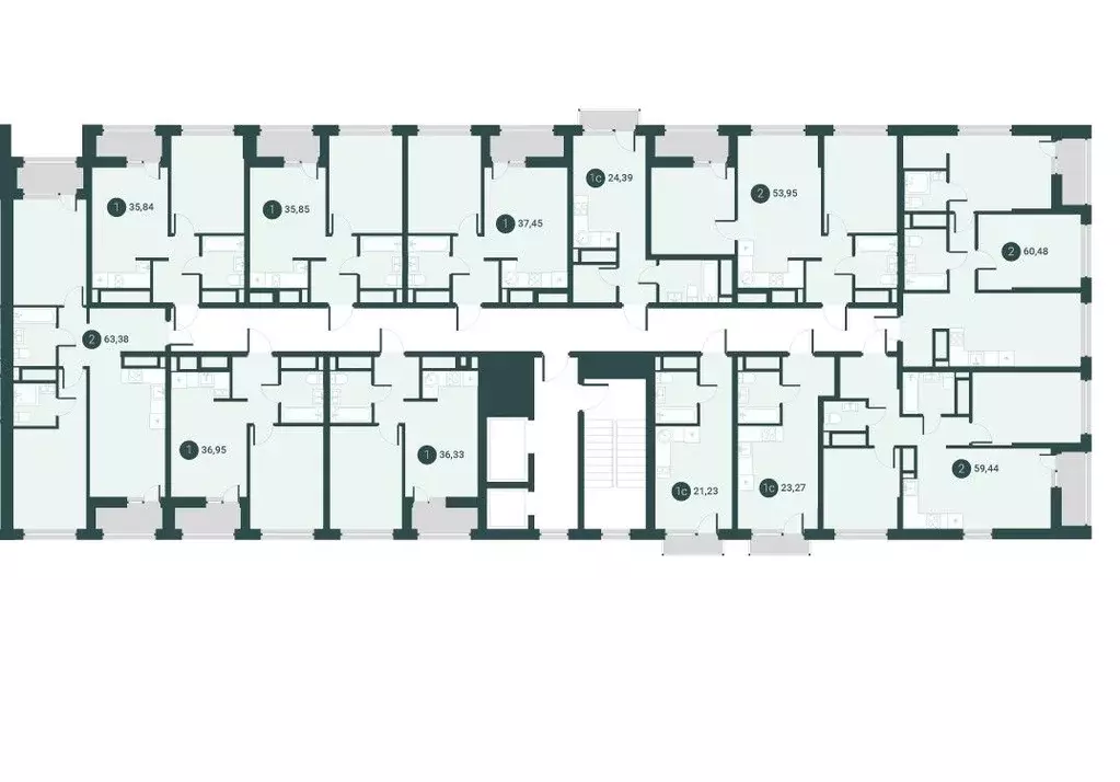 2-к кв. Тюменская область, Тюмень ул. Первооткрывателей, 9 (63.38 м) - Фото 2