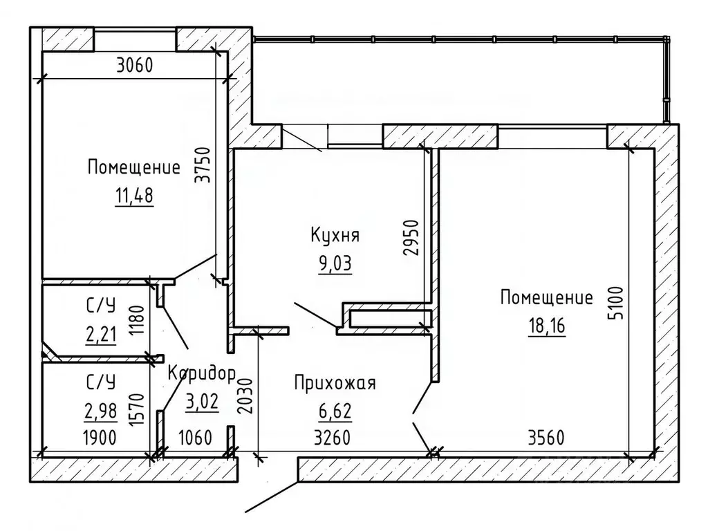 2-к кв. Кабардино-Балкария, Нальчик ул. Тарчокова (52.8 м) - Фото 2