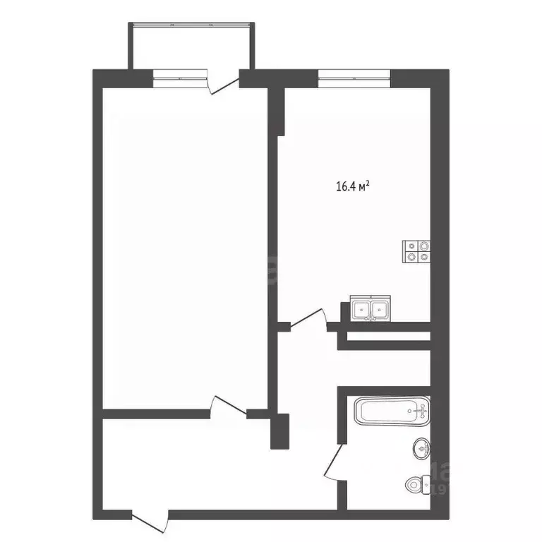 2-к кв. Саха (Якутия), Якутск ул. Александра Захарченко, 9 (48.8 м) - Фото 2