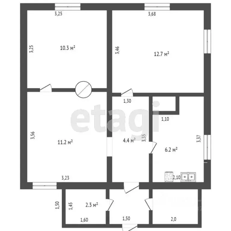 Дом в Ханты-Мансийский АО, Ханты-Мансийск ул. Патриса Лумумбы, 2А (45 ... - Фото 1