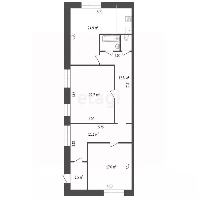 2-к кв. Вологодская область, Великоустюгский муниципальный округ, пос. ... - Фото 2