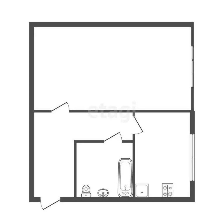 1-комнатная квартира: Болохово, Болохово, улица Ленина, 21 (30.1 м) - Фото 0