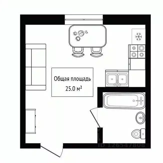 Студия Новосибирская область, Новосибирск Красный просп., 59 (25.0 м) - Фото 2