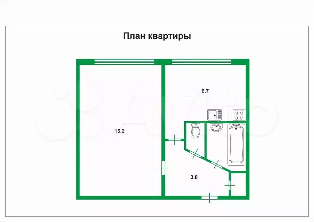 1-к. квартира, 29 м, 6/9 эт. - Фото 0