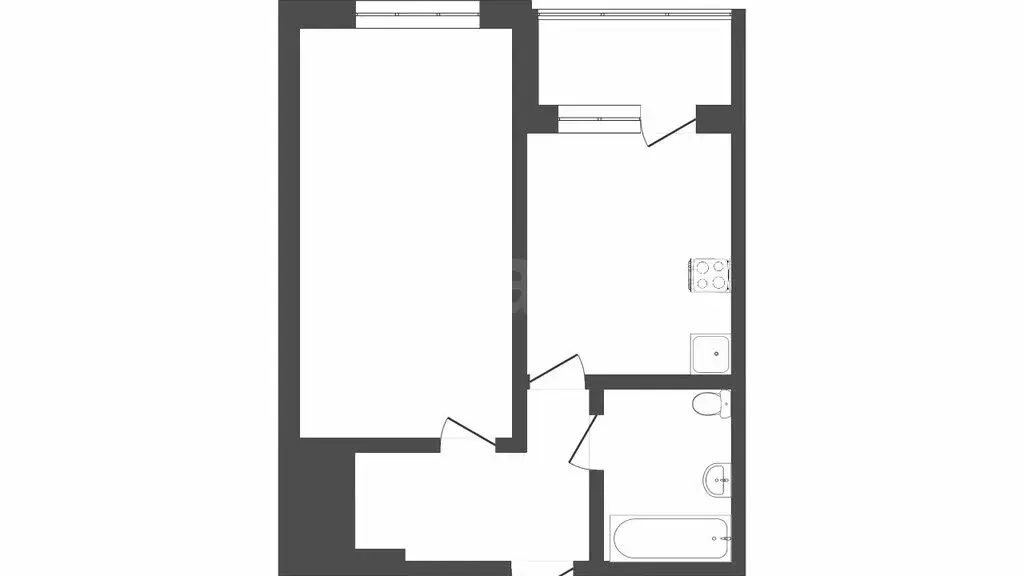1-комнатная квартира: Тюмень, улица Ветеранов Труда, 9А (32.3 м) - Фото 0