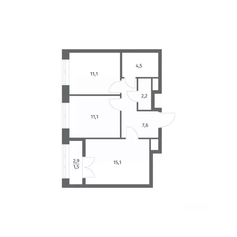 2-к кв. Ленинградская область, Ломоносовский район, Аннинское ... - Фото 1