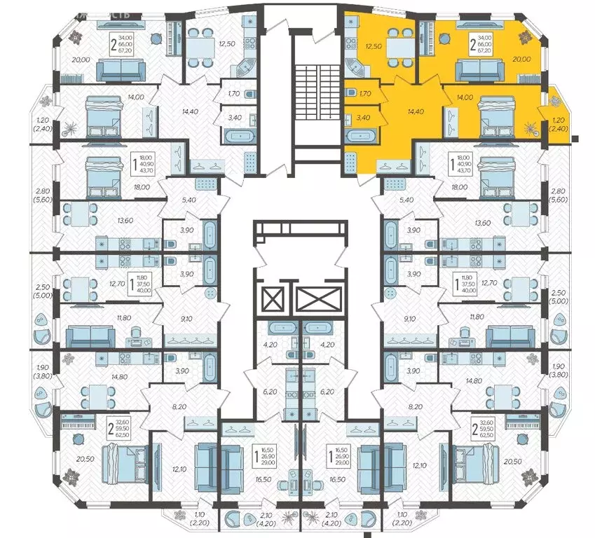 2-комнатная квартира: Краснодар, жилой комплекс Зеленодар, улица ... - Фото 2