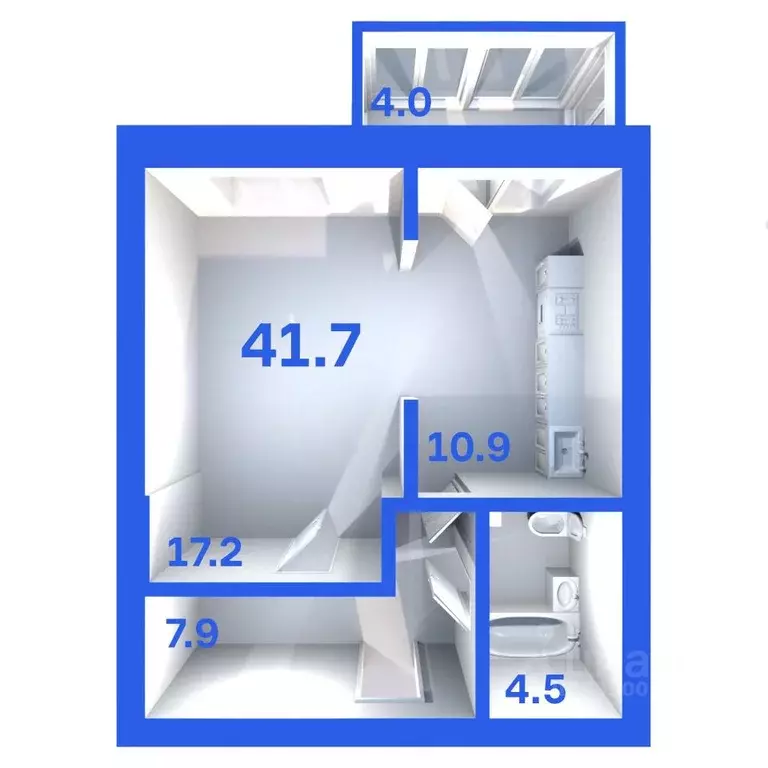 1-к кв. Псковская область, Псковский район, Завеличенская волость, д. ... - Фото 1