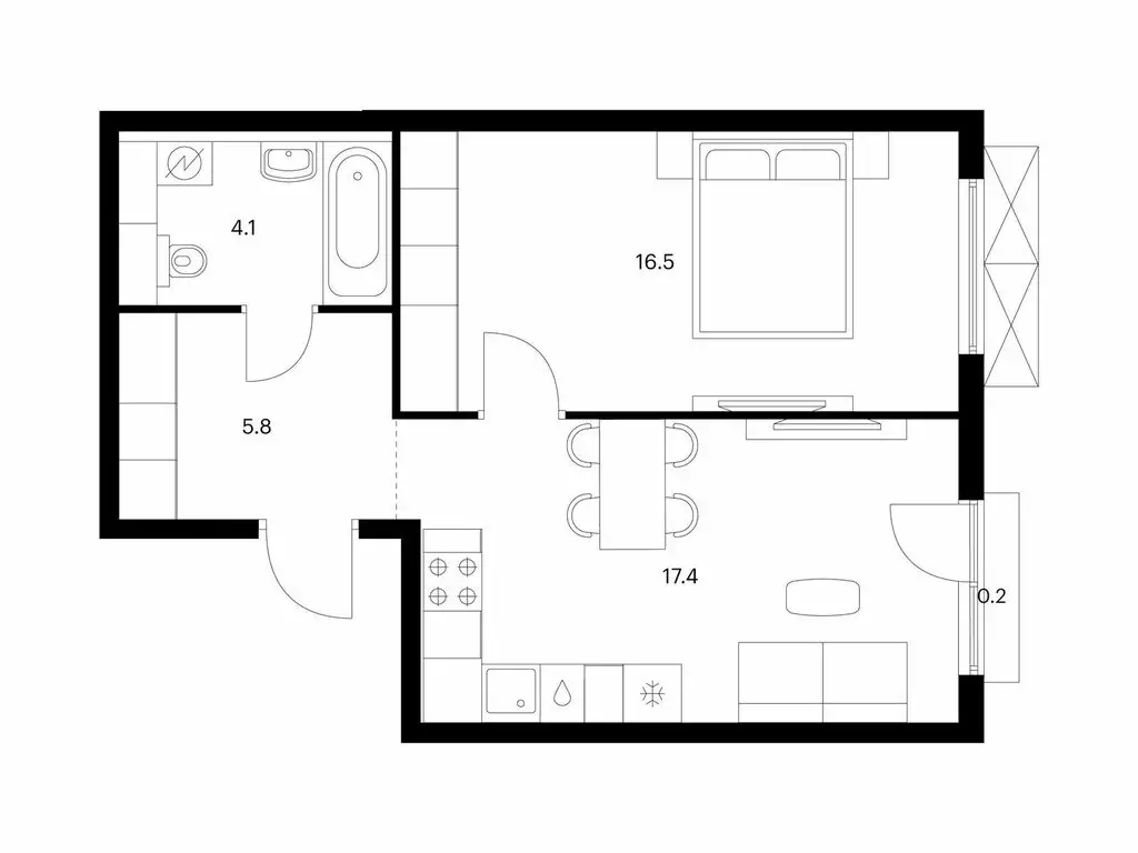 1-комнатная квартира: Мытищи, жилой комплекс Яуза Парк, к5 (44 м) - Фото 1