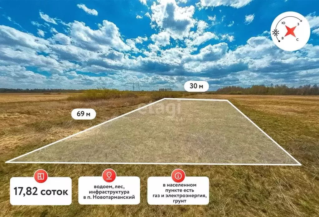 Участок в Тюменская область, Тюмень  (17.83 сот.) - Фото 0