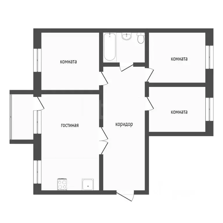 3-к кв. Коми, Ухта Советская ул., 1 (96.5 м) - Фото 1