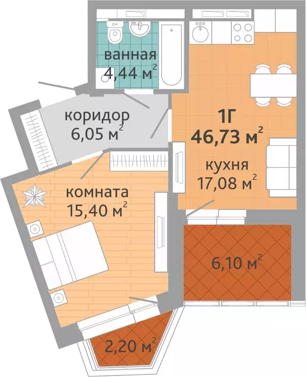 1-к кв. Свердловская область, Екатеринбург ВИЗ жилрайон, Семейный ... - Фото 0