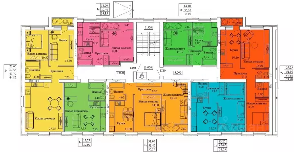 2-к кв. Ивановская область, Кохма Просторный мкр,  (53.8 м) - Фото 1