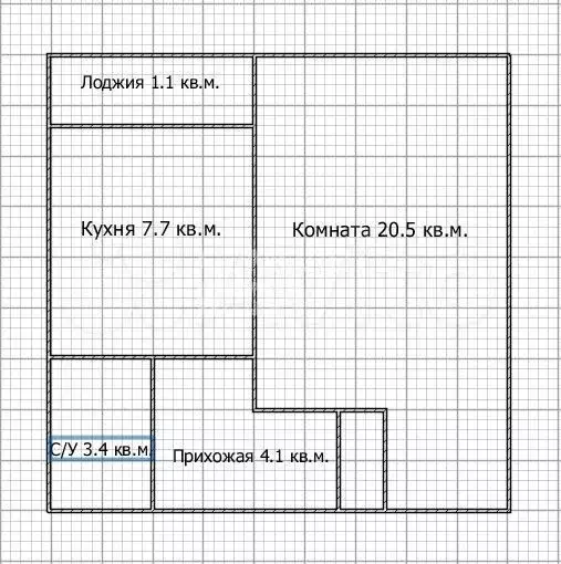 1-к. квартира, 35,7 м, 5/5 эт. - Фото 0