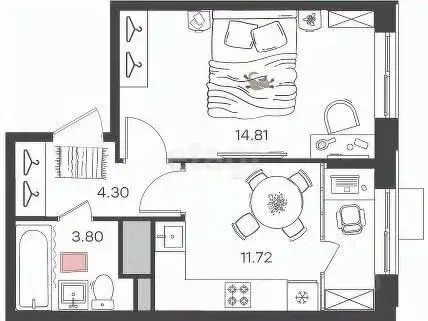 2-к кв. Ульяновская область, Ульяновск ул. Александра Невского, 2Е ... - Фото 2